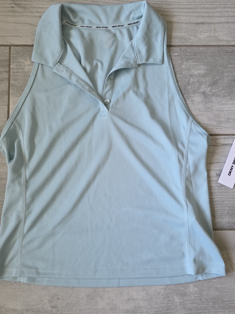 NWT ✨️DKNY Sport✨️ Light Blue Sleeveless Polo Golf Top Women’s XL
